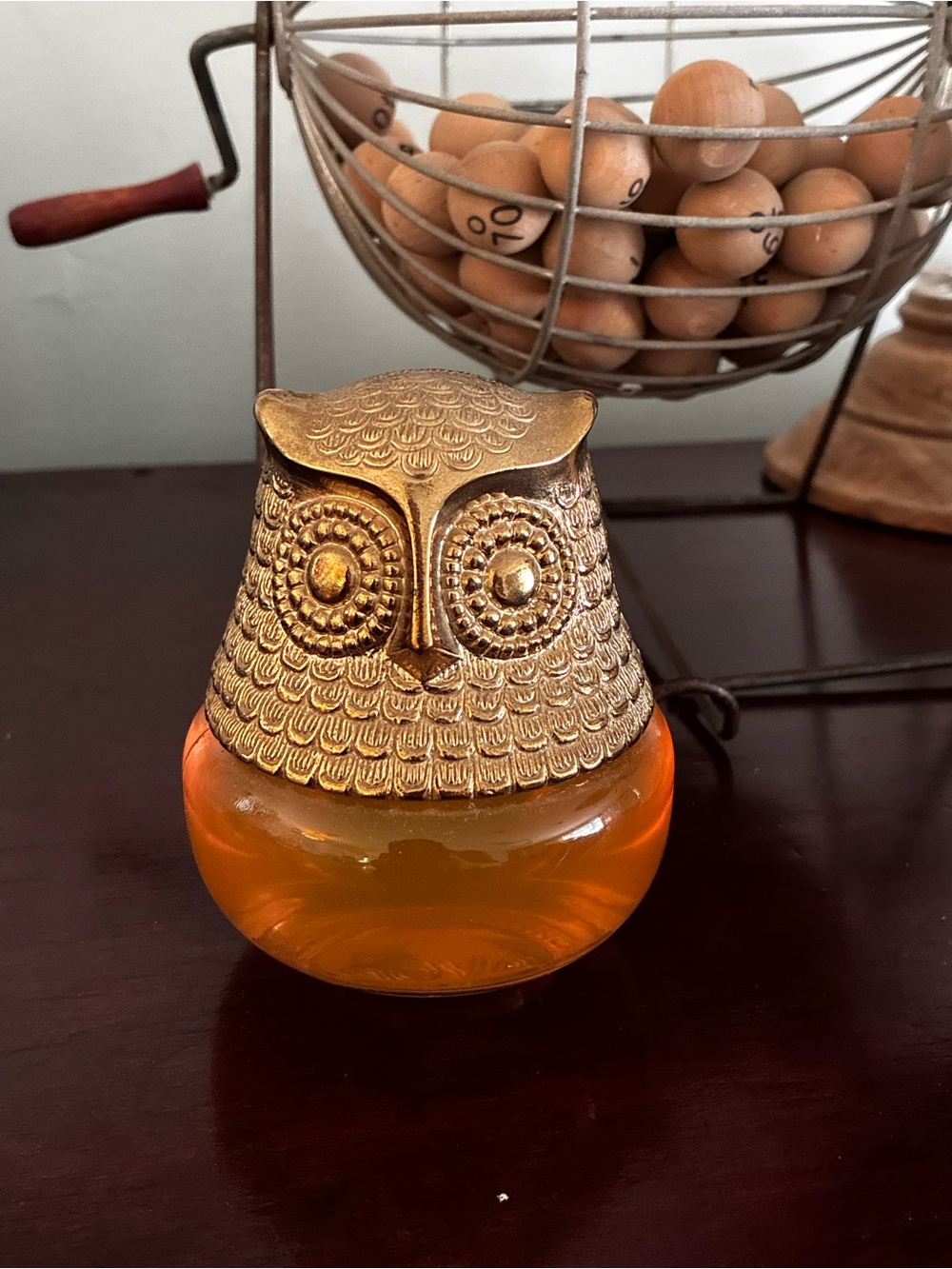 Vintage new Avon Brass Owl Jar